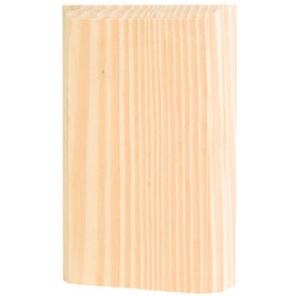 Gan Eden BTB-35-OAK 6 x 3.8 in. Oak Base Trim Block Corner Moulding - GA602217