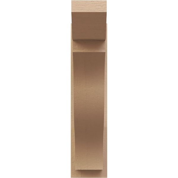 Ekena Millwork 8-in W x 26-in D x 34-in H Funston Slat Rough Cedar Woodgrain TimberThane Outlooker, Primed Tan - OUTUR080X26X34FST24RCPR