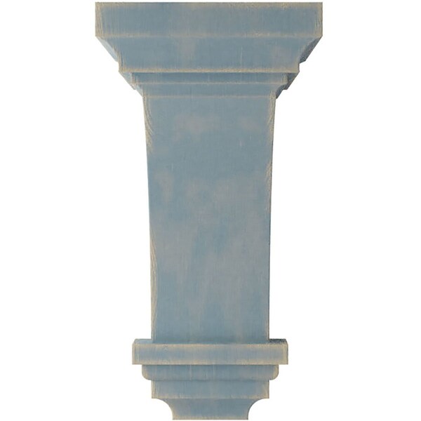 Ekena Millwork 5"W x 5 3/4"D x 10"H Medium Jefferson Wood Vintage Decor Corbel, Driftwood Blue - CORWD05X05X10JEBU