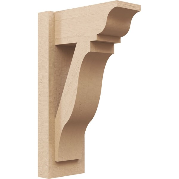 Ekena Millwork 6-in W x 12-in D x 20-in H Funston Trad Rough Cedar Woodgrain TimberThane Outlooker, Primed Tan - OUTUR060X12X20FST04RCPR
