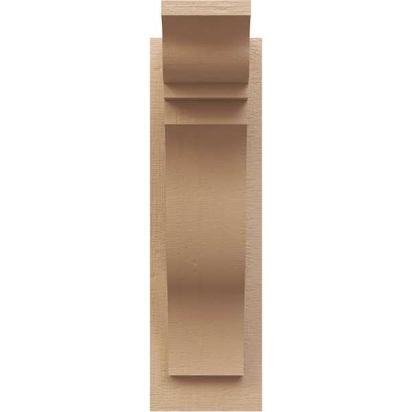 Ekena Millwork 6-in W x 12-in D x 20-in H Funston Trad Rough Cedar Woodgrain TimberThane Outlooker, Primed Tan - OUTUR060X12X20FST04RCPR