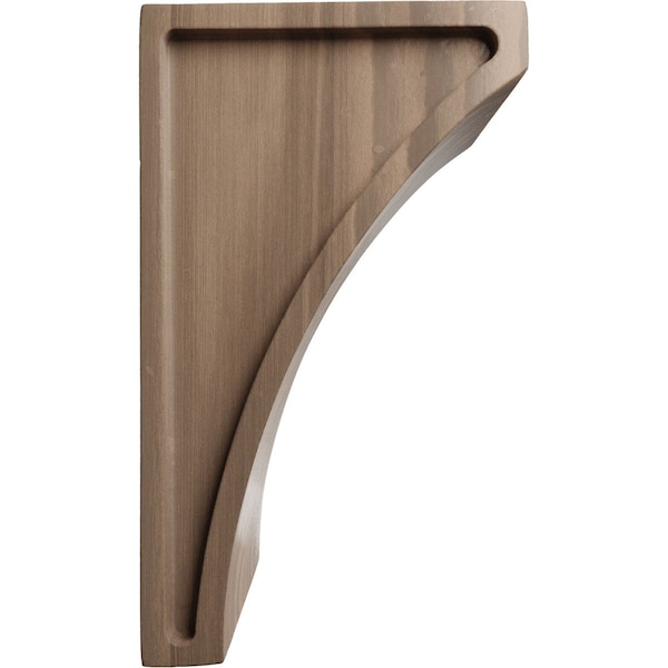 Ekena Millwork 3"W x 3 1/2"D x 6"H Small Lawson Wood Corbel, Walnut - CORW03X03X06LWWA