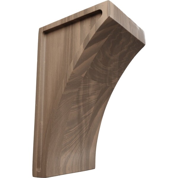 Ekena Millwork 3"W x 3 1/2"D x 6"H Small Lawson Wood Corbel, Walnut - CORW03X03X06LWWA