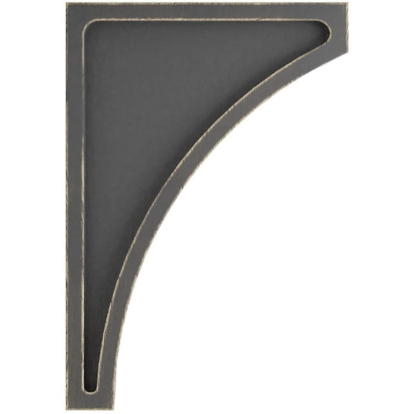 Ekena Millwork 3"W x 5 1/2"D x 8"H Medium Lawson Wood Vintage Decor Corbel, Black - CORWD03X05X08LWBL