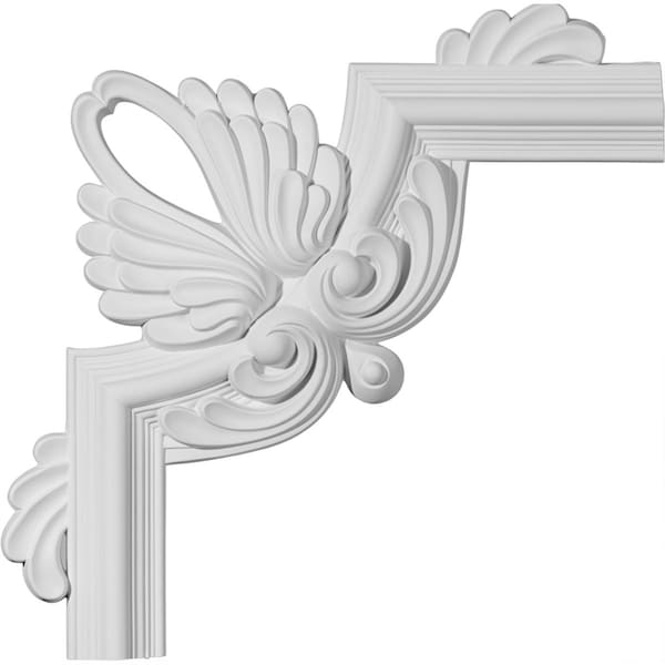 Ekena Millwork 16 1/2"W x 16 1/2"H Bedford Panel Moulding Corner (matches moulding PML02X01BE) - PML16X16BE