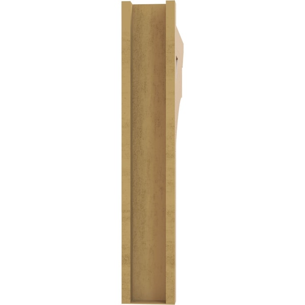 Ekena Millwork 6-in W x 34-in D x 34-in H Balboa Slat Rough Cedar Woodgrain TimberThane Outlooker, Primed Tan - OUTUR060X34X34BOA24RCPR