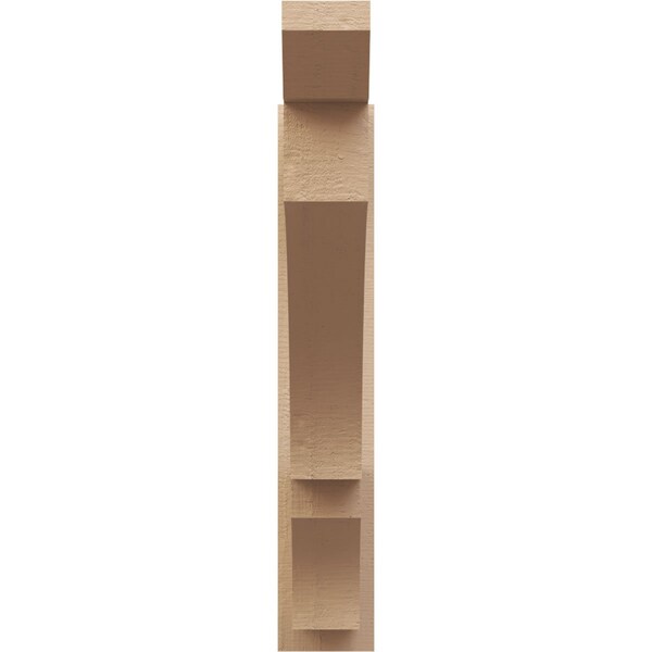 Ekena Millwork 6-in W x 34-in D x 34-in H Balboa Slat Rough Cedar Woodgrain TimberThane Outlooker, Primed Tan - OUTUR060X34X34BOA24RCPR
