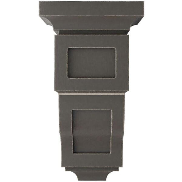 Ekena Millwork 5"W x 5 3/4"D x 10"H Medium Reyes Wood Vintage Decor Corbel, Reclaimed Grey - CORWD05X05X10RYGY