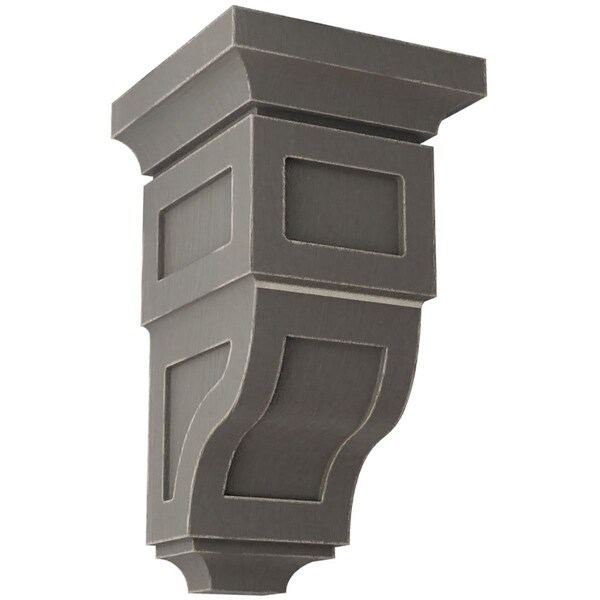 Ekena Millwork 5"W x 5 3/4"D x 10"H Medium Reyes Wood Vintage Decor Corbel, Reclaimed Grey - CORWD05X05X10RYGY