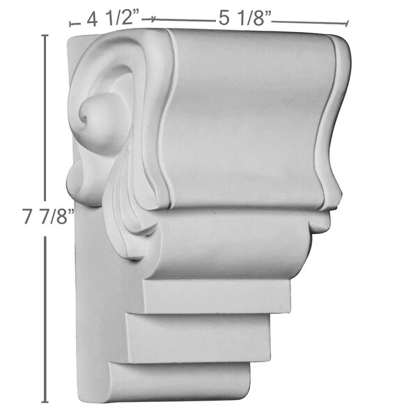 Ekena Millwork 5 1/8"W x 4 1/2"D x 7 7/8"H Dylan Corbel - COR05X05X08DY