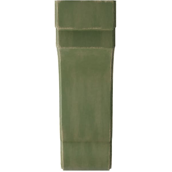 Ekena Millwork 3 1/2"W x 8 1/2"D x 11"H Bedford Wood Vintage Decor Bracket, Restoration Green - BKTWD04X09X11BEGR