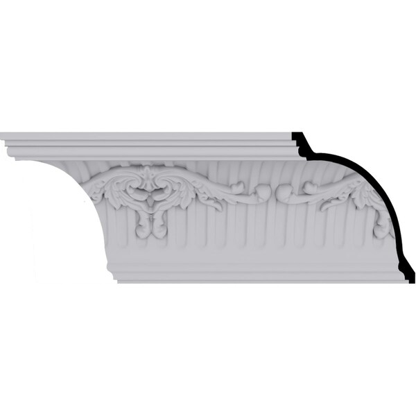 Ekena Millwork 6 3/4"H x 5 1/2"P x 8 5/8"F x 94 1/2"L, (10 5/8" Repeat), Nevio Crown Moulding - MLD06X05X08NE