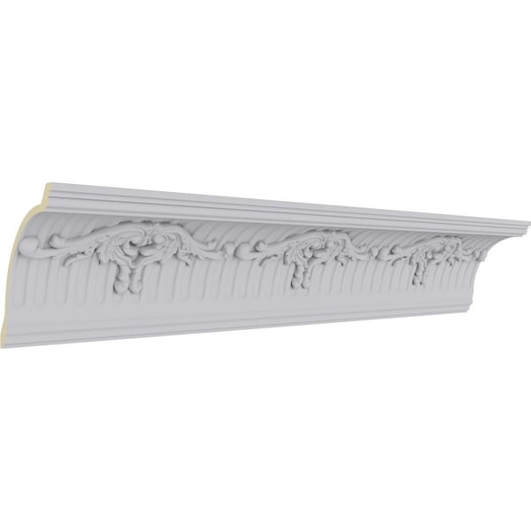 Ekena Millwork 6 3/4"H x 5 1/2"P x 8 5/8"F x 94 1/2"L, (10 5/8" Repeat), Nevio Crown Moulding - MLD06X05X08NE