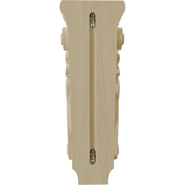 Ekena Millwork 7"W x 4"D x 20"H Large Farmingdale Acanthus Pilaster Corbel, Rubberwood - COR07X03X20FRRW