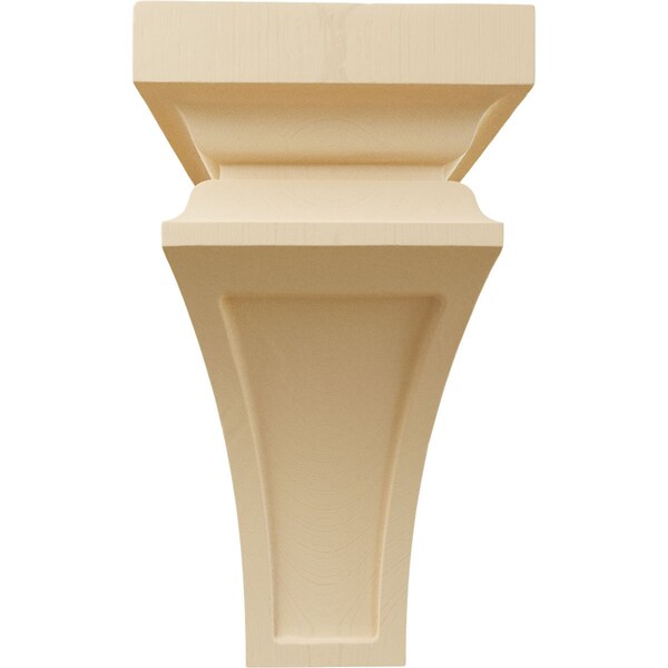 Ekena Millwork 6"W x 6 3/4"D x 12"H Large Nevio Wood Corbel, Maple - CORW06X06X12NEMA