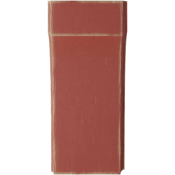 Ekena Millwork 3 1/2"W x 4"D x 8"H Clarksville Wood Vintage Decor Bracket, Salvage Red - BKTWD04X04X08CVRD