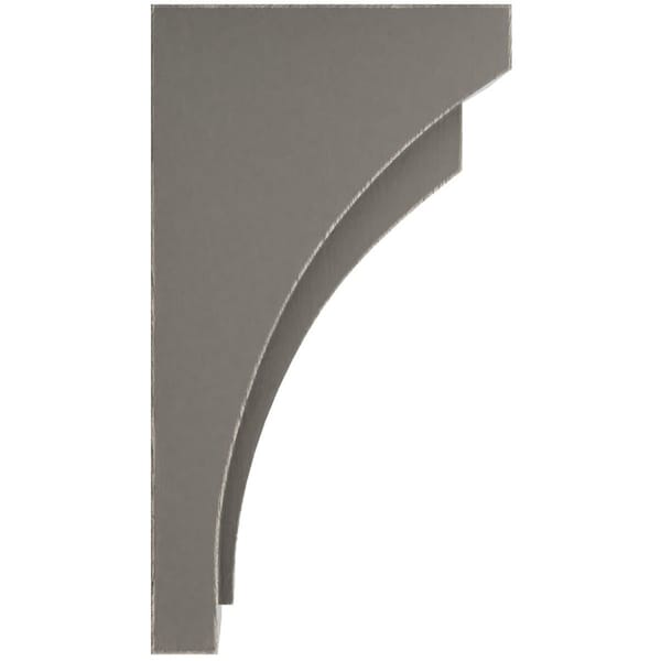 Ekena Millwork 5 1/2"W x 7 3/4"D x 14"H Jumbo Felix Wood Vintage Decor Corbel, Reclaimed Grey - CORWD05X07X14FEGY