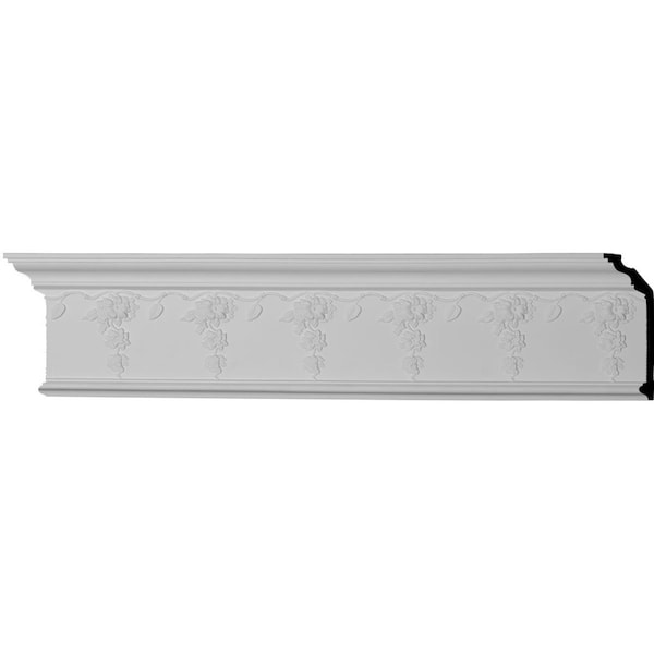 Ekena Millwork SAMPLE - 7 1/2"H x 3 1/8"P x 8 1/8"F x 12"L Flower Drop Crown Moulding - SAMPLE-MLD07X03X08FL
