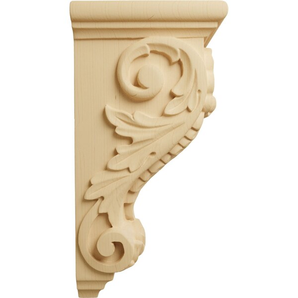 Ekena Millwork 4 1/2"W x 5"D x 10"H Medium Shell Corbel, Alder - CORW04X05X10SHAL