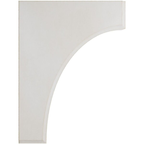 Ekena Millwork 1 3/4"W x 6"D x 8"H Clarksville Wood Vintage Decor Bracket, Chalk Dust White - BKTWD02X06X08CVWH