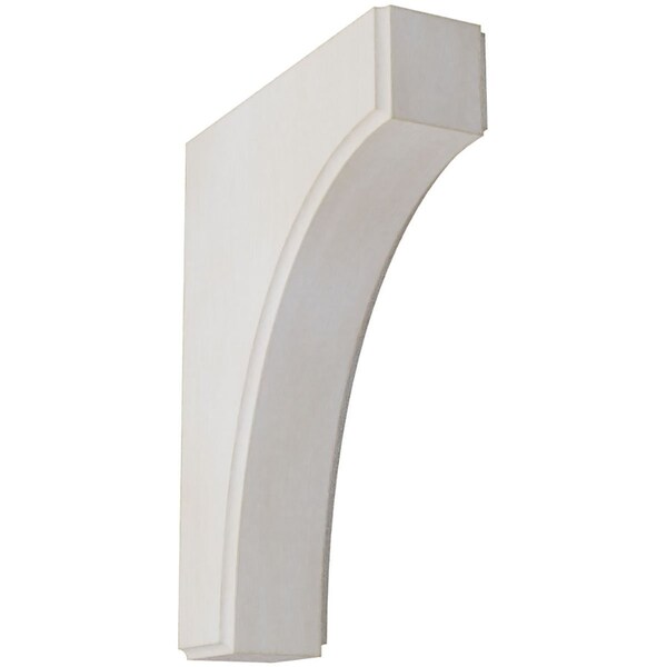 Ekena Millwork 1 3/4"W x 6"D x 8"H Clarksville Wood Vintage Decor Bracket, Chalk Dust White - BKTWD02X06X08CVWH