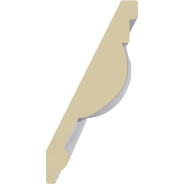 Ekena Millwork 4 3/4"H x 2 3/8"P x 5 1/4"F x 94 1/2"L Egg & Dart Crown Moulding - MLD04X02X05EG