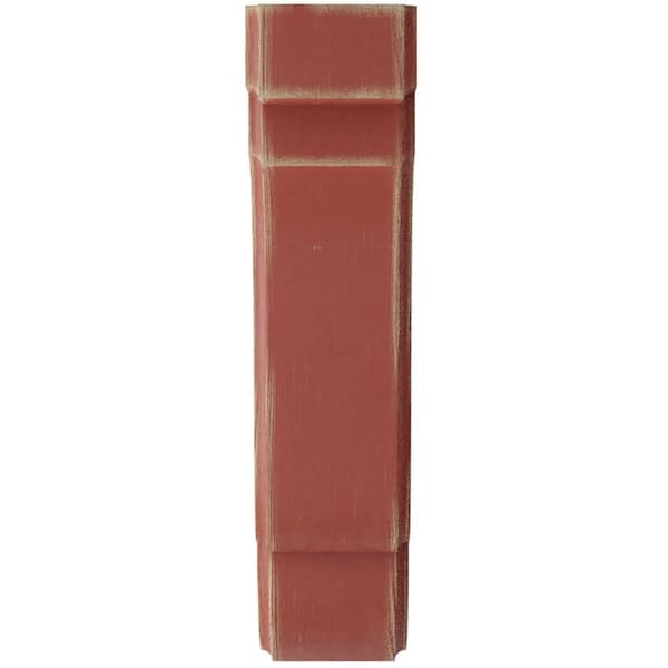Ekena Millwork 1 3/4"W x 5"D x 7 1/2"H Bedford Wood Vintage Decor Bracket, Salvage Red - BKTWD02X05X08BERD
