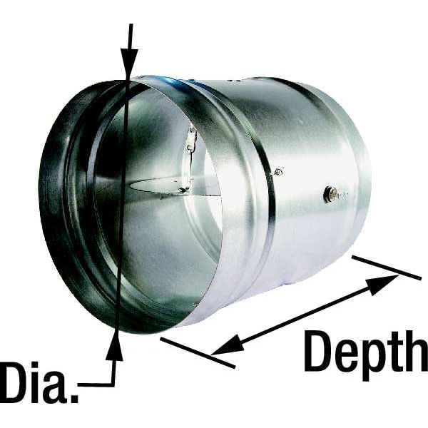 Dayton Round Fire Damper, 13-5/8 In. D, 165 Deg F - 2TFZ4