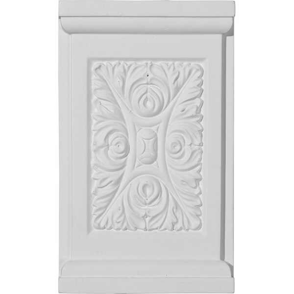 Ekena Millwork Plinth Block, Polyurethane, 8-5/8 in H, 5-1/4 in W - PB05X08X01ME