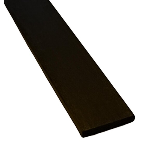 Timberchic Wood, Black, 48 in L, 1.25 in W, Stained - 410