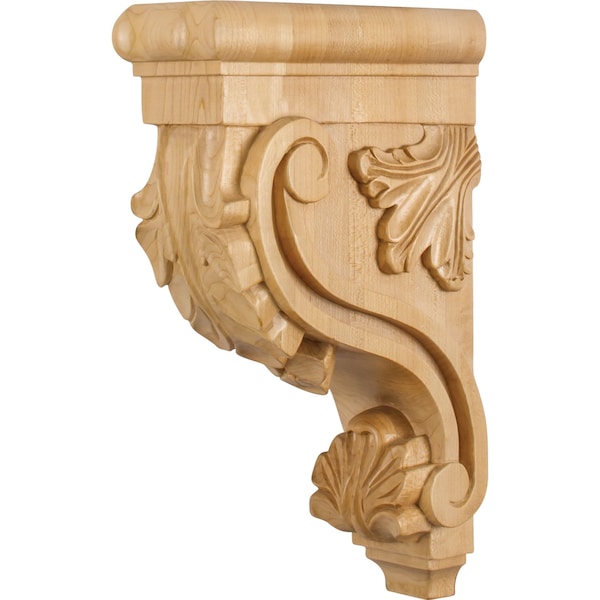 Hardware Resources 3-3/8" Wx7-3/4"Dx13"H Alder Acanthus Corbel - CORE-ALD