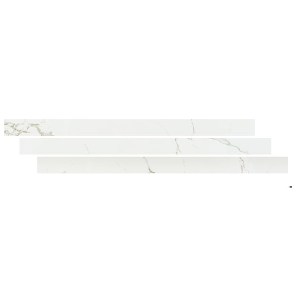 Msi LVT Trim, LVT, White-Cool, 94 in L, 1.77 in W, Low Gloss - ZOR-LVT-TR-0644