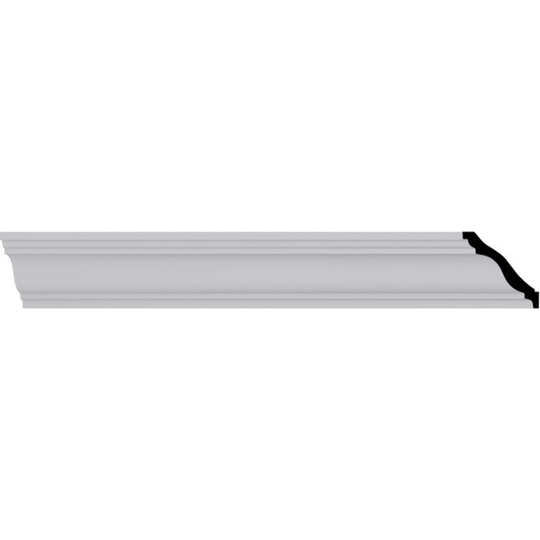 Ekena Millwork 4 7/8"H x 4 3/8"P x 6 1/2"F x 94 1/2"L Strasbourg Traditional Crown Moulding - MLD04X04X06SG