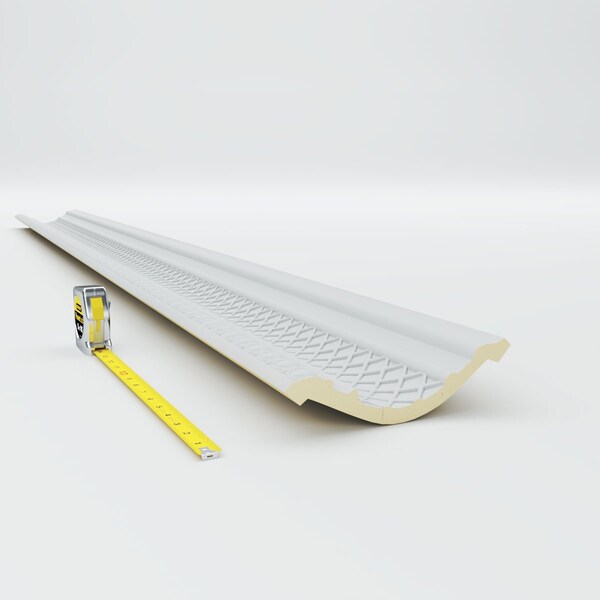 Ekena Millwork 6"H x 6 3/8"P x 8 7/8"F x 94 1/2"L, (1 3/8" Repeat), Brightton Crown Moulding - MLD06X06X09BR