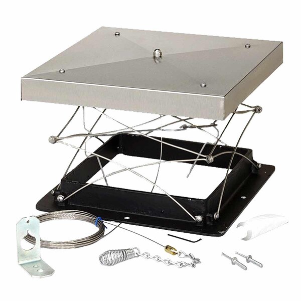 Lock-Top 17 x 17 in. Stainless Steel Energy Saving Damper - 9130