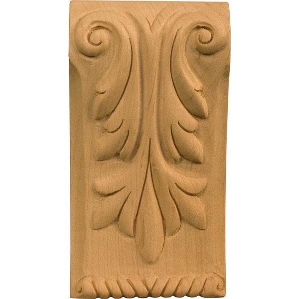 Osborne Wood Products 4 3/4 x 2 1/2 x 1 1/8 Lg. Leaf End in Red Oak - 7204O