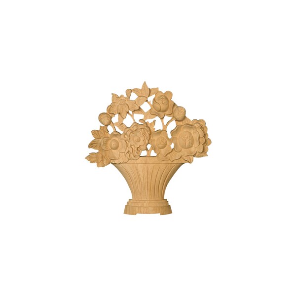 Osborne Wood Products 9 3/8 x 10 x 1 Flower Basket in Rubberwood (paintgrade)</sm - 891808RW
