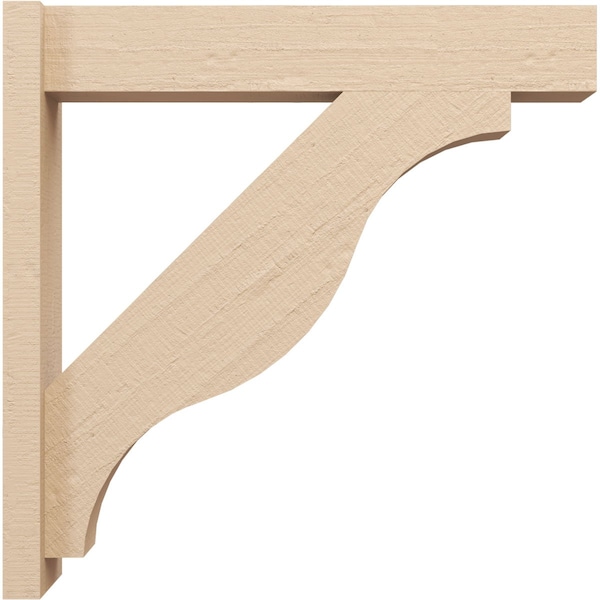 Ekena Millwork 5 1/2-in W x 24-in D x 24-in H Funston Block Rough Cedar Woodgrain TimberThane Outlooker, Primed Tan - OUTUR055X24X24FST44RCPR