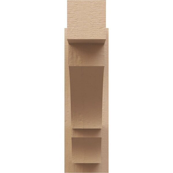 Ekena Millwork 5 1/2-in W x 18-in D x 18-in H Balboa Block Rough Cedar Woodgrain TimberThane Outlooker, Primed Tan - OUTUR055X18X18BOA44RCPR