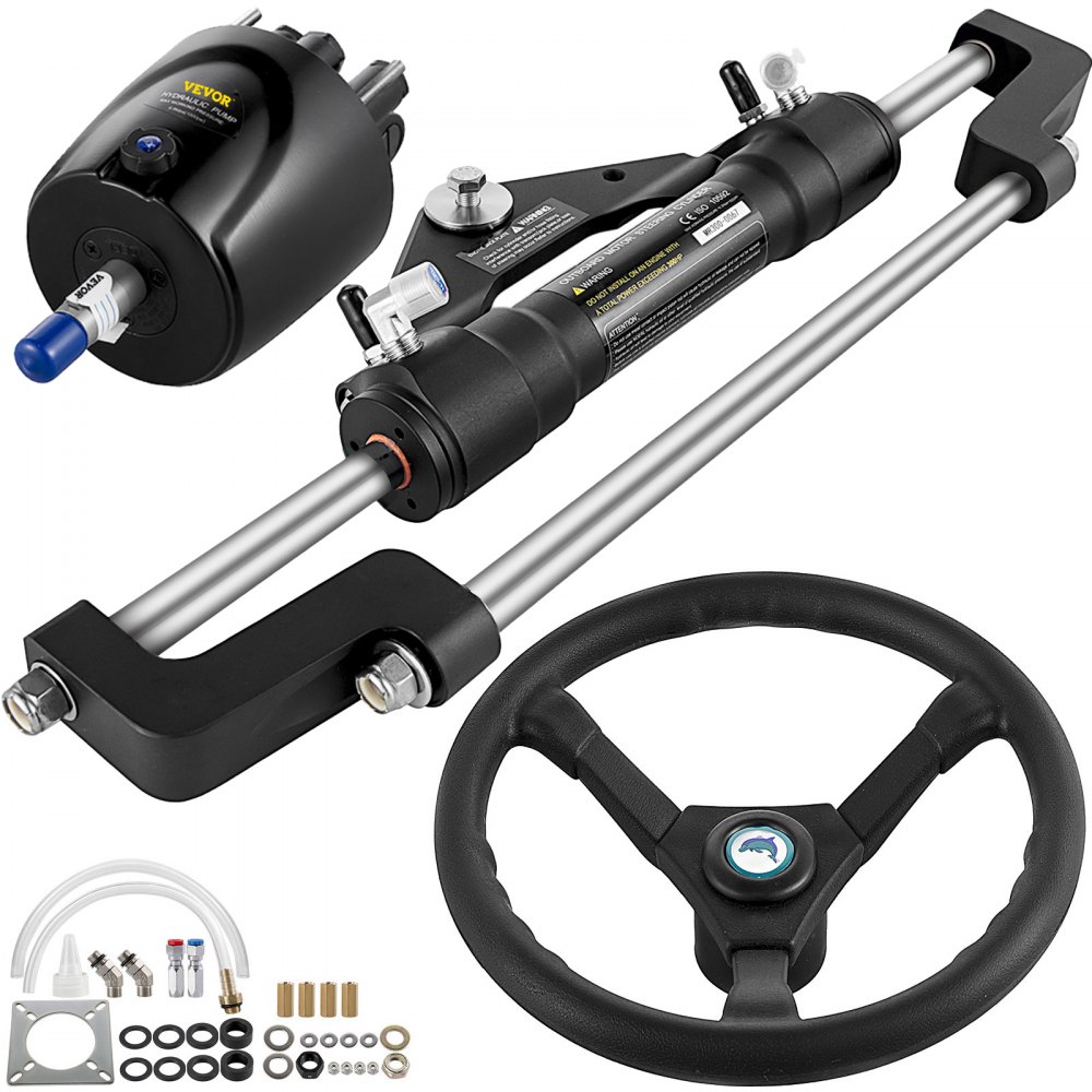 VEVOR Hydraulic Steering Kit 300HP, Hydraulic Boat Steering Kit Helm Pump, Hydraulic Boat Steering Kit Without Hydraulic Steering Hose for Boat Steering System - YYDJHK6400A-3TJWRV0