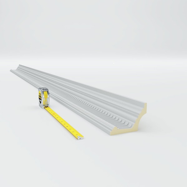 Ekena Millwork 4 1/2"H x 3"P x 5 3/8"F x 94 1/2"L, (3/4" Repeat), Viceroy Crown Moulding - MLD04X03X05VI