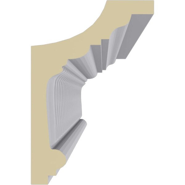 Ekena Millwork 4 1/2"H x 3"P x 5 3/8"F x 94 1/2"L, (3/4" Repeat), Viceroy Crown Moulding - MLD04X03X05VI