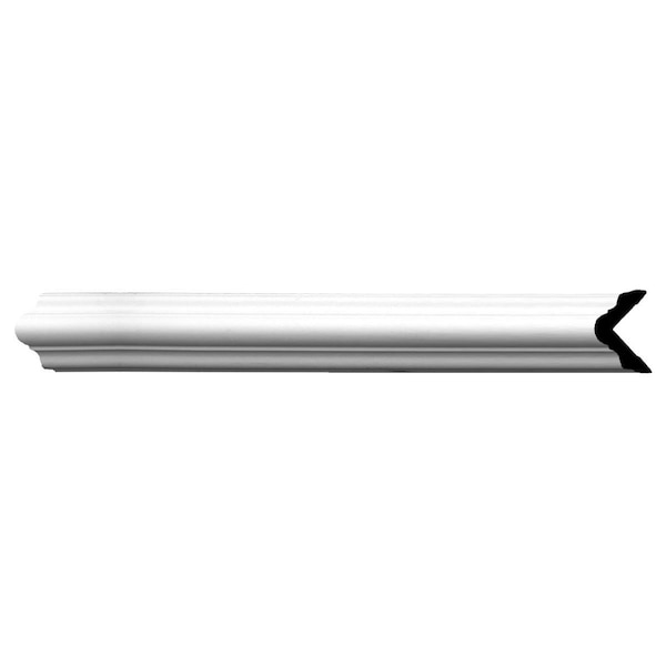 Ekena Millwork SAMPLE - 1 1/2"H x 1 1/2"P x 2 1/8"F x 12"L Cole Smooth Corner Moulding - SAMPLE-MLD01X01X02CO