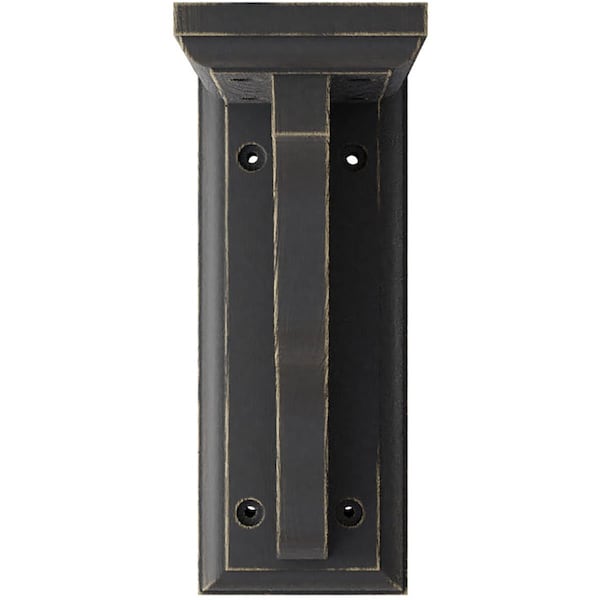 Ekena Millwork 3"W x 5"D x 7"H Hamilton Traditional Wood Vintage Decor Bracket, Black - BKTWD03X05X07HABL
