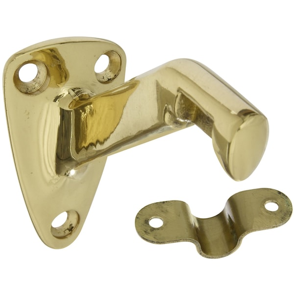 National Hardware National Hardware Gold Solid Brass Handrail Bracket 3.38 in. L 250 lb - N216-168