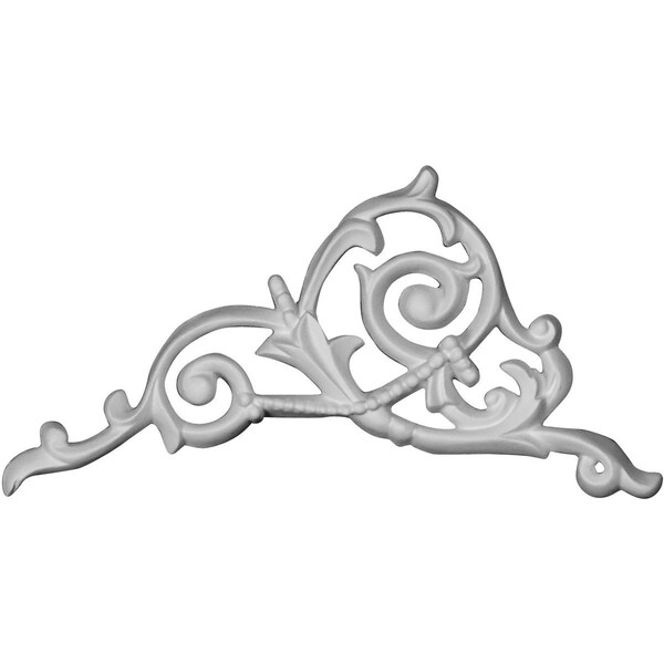 Ekena Millwork 4 1/4"W x 5 3/4"H x 3/8"P Colton Flower Onlay, Left - ONL04X06X00CO-L