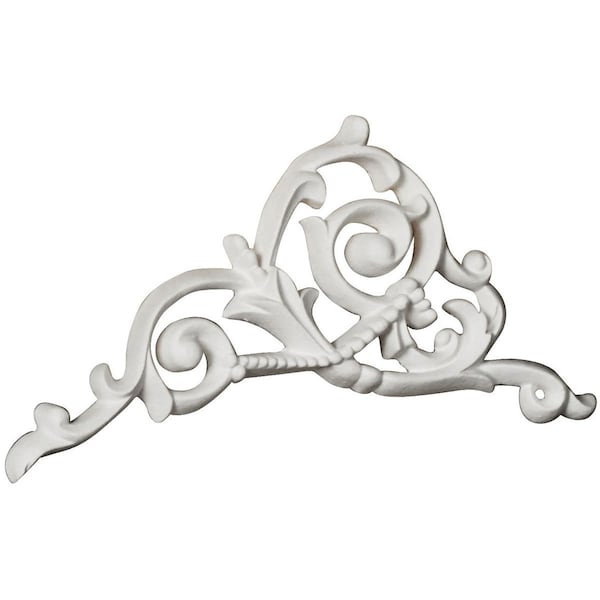 Ekena Millwork 4 1/4"W x 5 3/4"H x 3/8"P Colton Flower Onlay, Left - ONL04X06X00CO-L