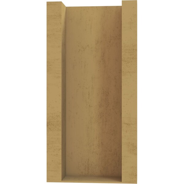 Ekena Millwork 6-in W x 12-in D x 12-in H Funston Trad Rough Cedar Woodgrain TimberThane Outlooker, Primed Tan - OUTUR060X12X12FST04RCPR
