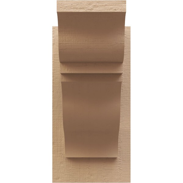 Ekena Millwork 6-in W x 12-in D x 12-in H Funston Trad Rough Cedar Woodgrain TimberThane Outlooker, Primed Tan - OUTUR060X12X12FST04RCPR