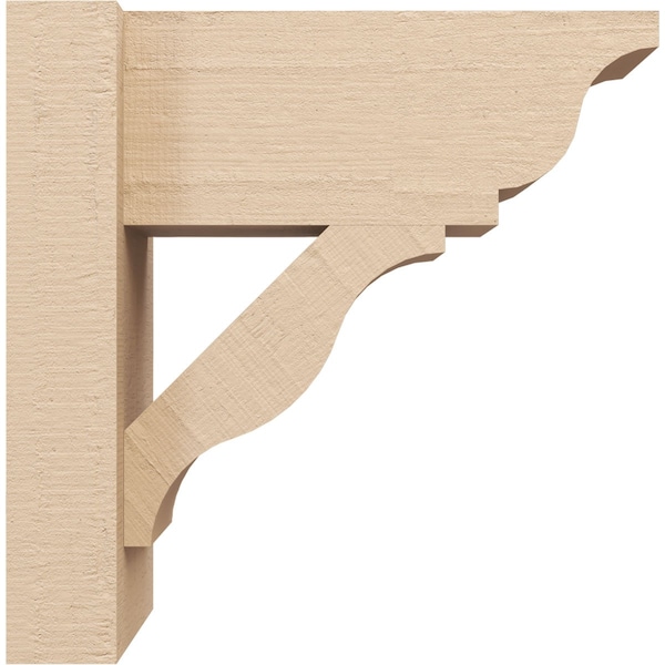 Ekena Millwork 6-in W x 12-in D x 12-in H Funston Trad Rough Cedar Woodgrain TimberThane Outlooker, Primed Tan - OUTUR060X12X12FST04RCPR